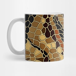 Black Red & Gold Snake Skin Pattern Mug